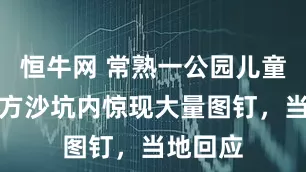 恒牛网 常熟一公园儿童滑梯下方沙坑内惊现大量图钉，当地回应