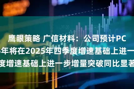 鹰眼策略 广信材料：公司预计PCB光刻胶2026年将在2025年四季度增速基础上进一步增量突破同比显著增长