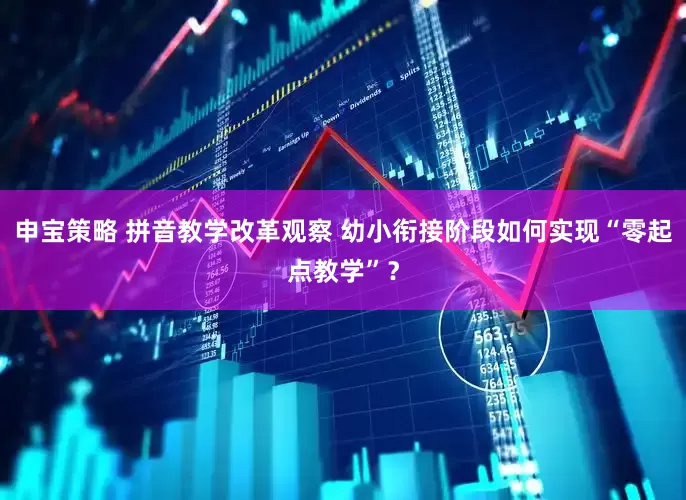 申宝策略 拼音教学改革观察 幼小衔接阶段如何实现“零起点教学”？
